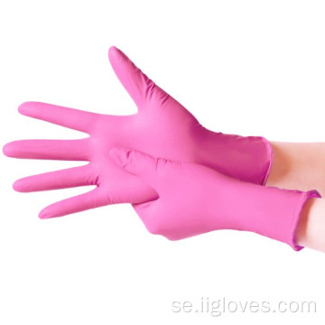 Pink Nitrile Beauty Tattoo Nitrile Salon Spa Gloves
